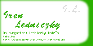 iren ledniczky business card